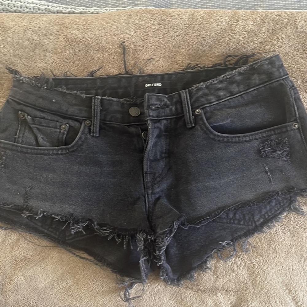 GRLFRND Denim Button Up Shorts 27